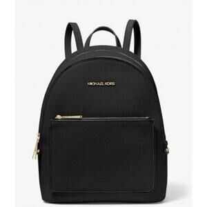 Michael Kors Adina Medium Pebbled Leather Backpack - One Size Black